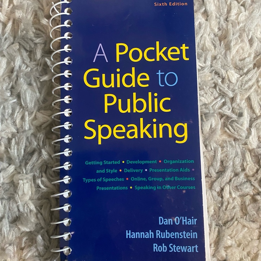 A Pocket Guide to Public Speaking. Sixth Edition